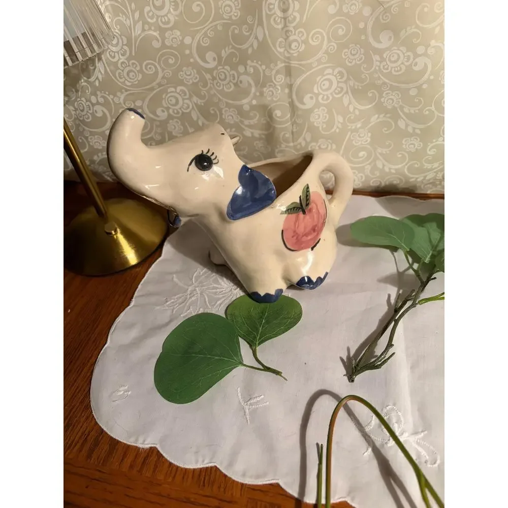 Vintage Elephant Ceramic‎ Creamer - Kitsch Kitchen Decor